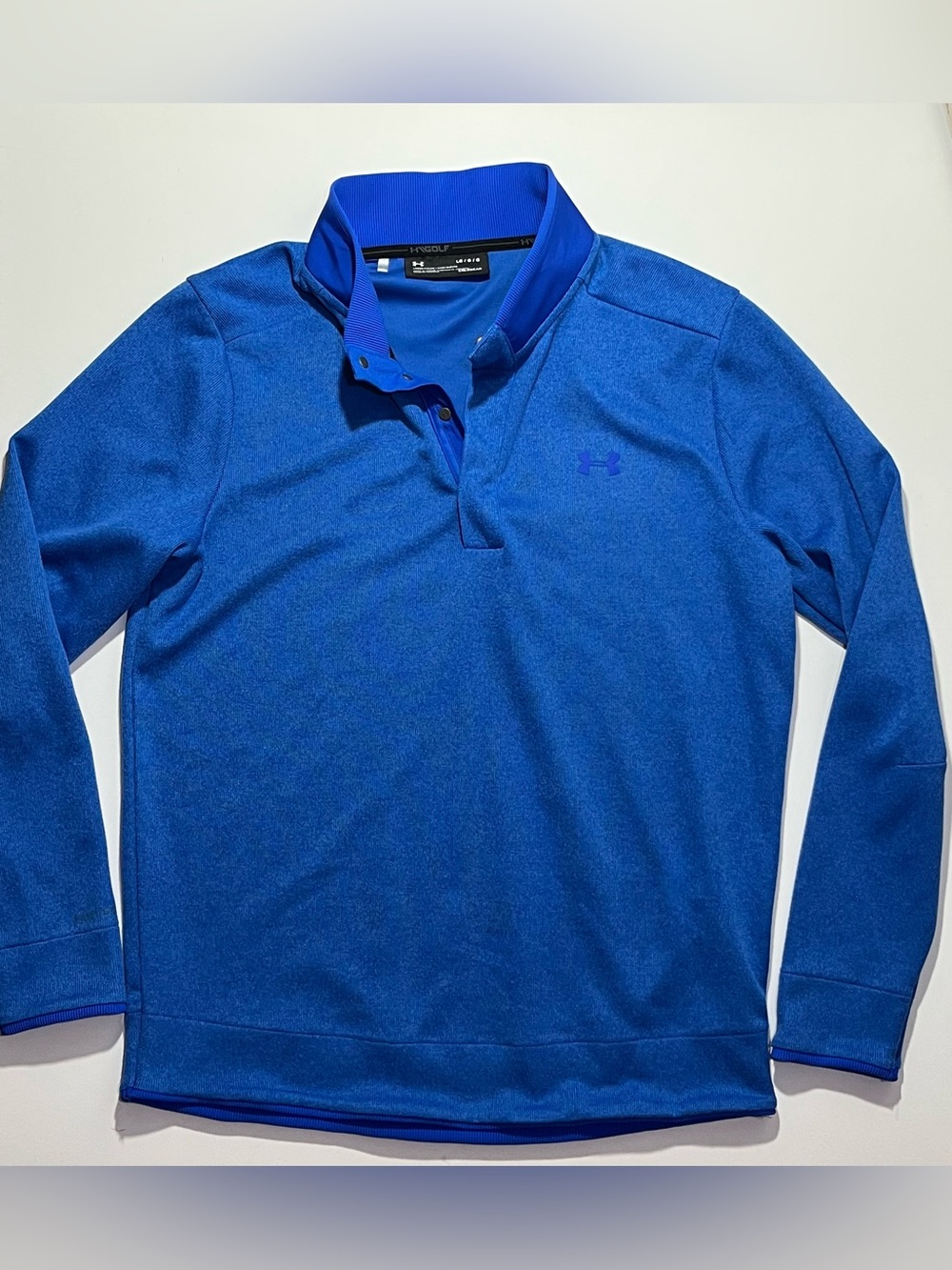Men’s Under Armour Golf 1/4 Snap Pullover ColdGear Activewear Sweater Large Blue